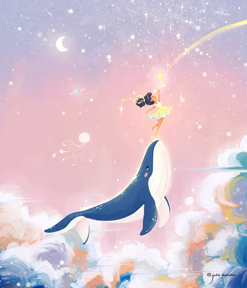 Commission Art - Whimsical Whale