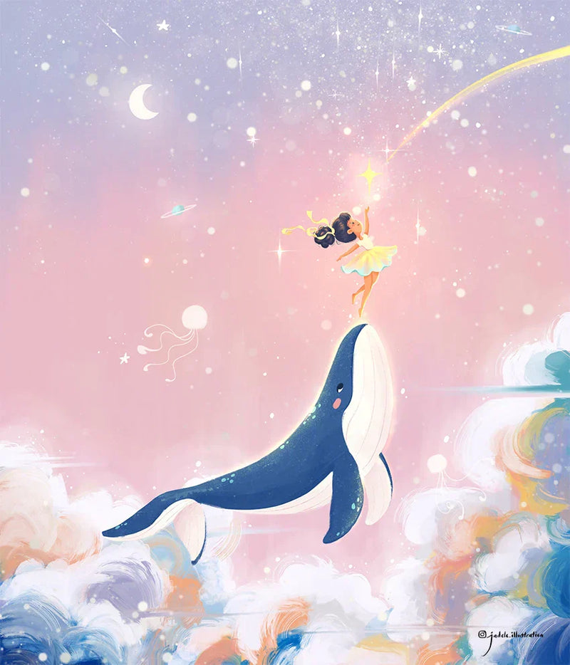 Commission Art - Whimsical Whale