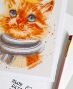 His Royal Ginger Cat | Art Print | A4, A5, A6