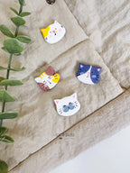 Handmade Clay Pin | Calico Cat