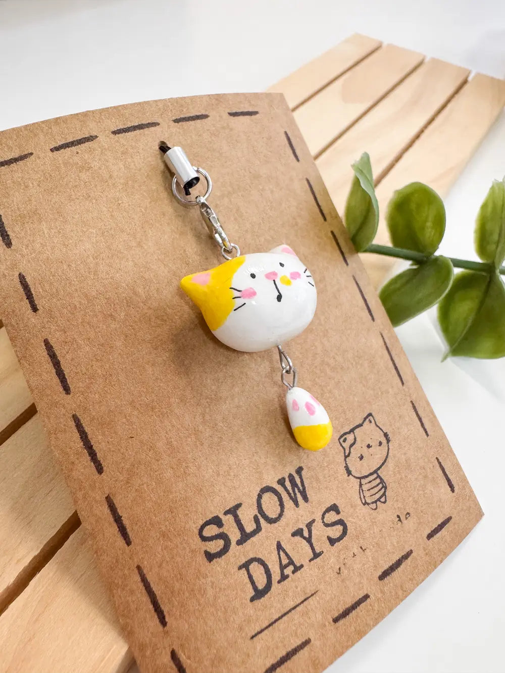 Handmade Clay Charm | Tabby Cat