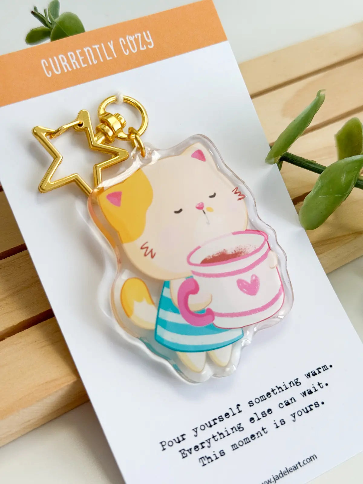 Slow Morning Cat (Currently Cozy) | Acrylic Charm