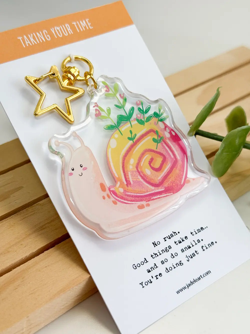 Taking Your Time (Garden Snail) | Acrylic Charm
